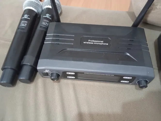 Microfone duplo sem fio Novo UHF Ótimo som