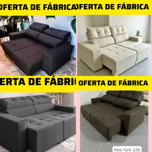 SOGAS DE FÁBRICA EM PROMOÇÃO: SOFÁ RETRÁTIL E RECLINÁVEL (PASSE O CEP)