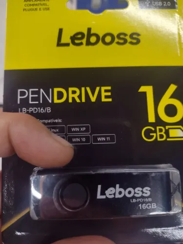 PEN DRIVE LEBOSS 16GB - O DOBRO DE ESPAÇO PARA SEUS ARQUIVOS!