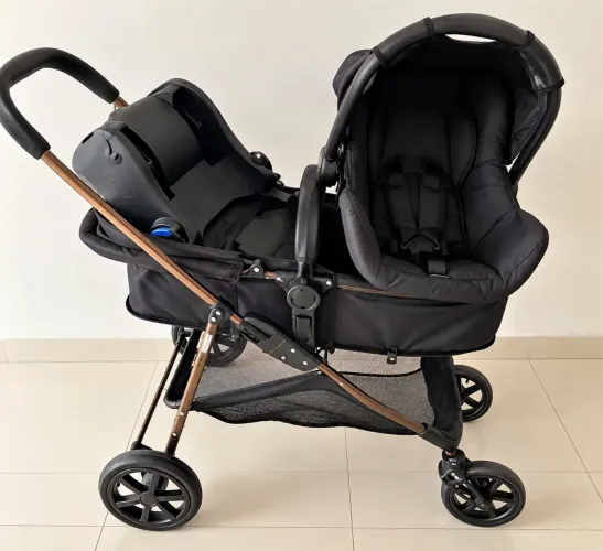 Carrinho Galzerano Napoli Trio Travel System 3 em 1 Completo