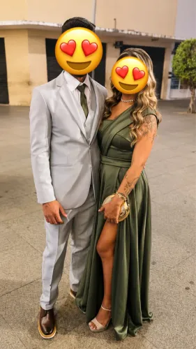 Vestido verde oliva madrinha usado apenas uma vez