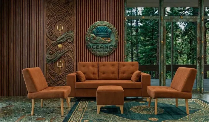 Conjunto sofá e poltronas com entrega grátis