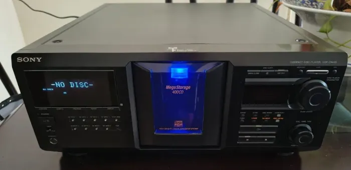CD Changer SONY 400 Discos - Controle E Manual Original - Sony CDP-CX455 