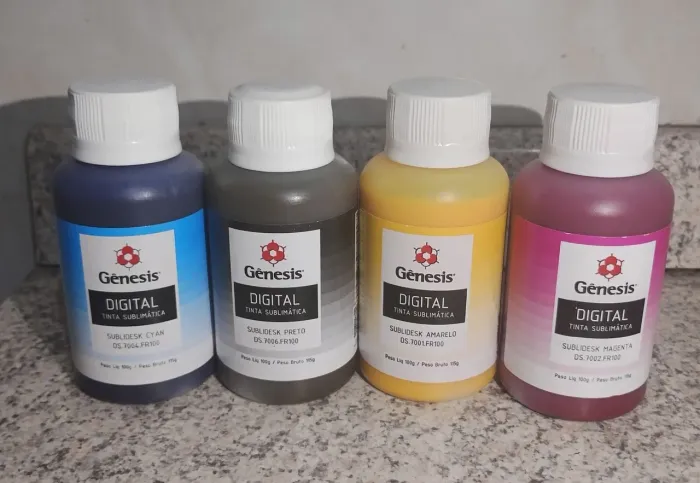 Kit 4 Tintas Sublimáticas Gênesis 100g - Novas e Lacradas