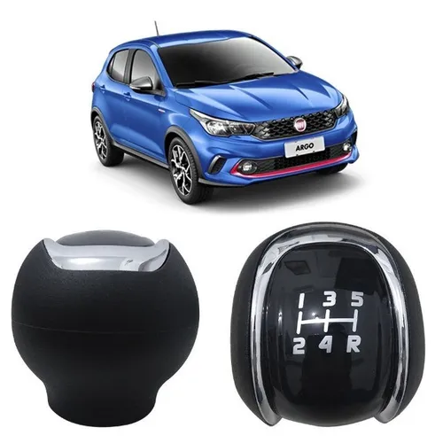 Bola Câmbio Manopla Fiat Argo Original - Preta / Prata / Vermelha / Amarela / Cromada