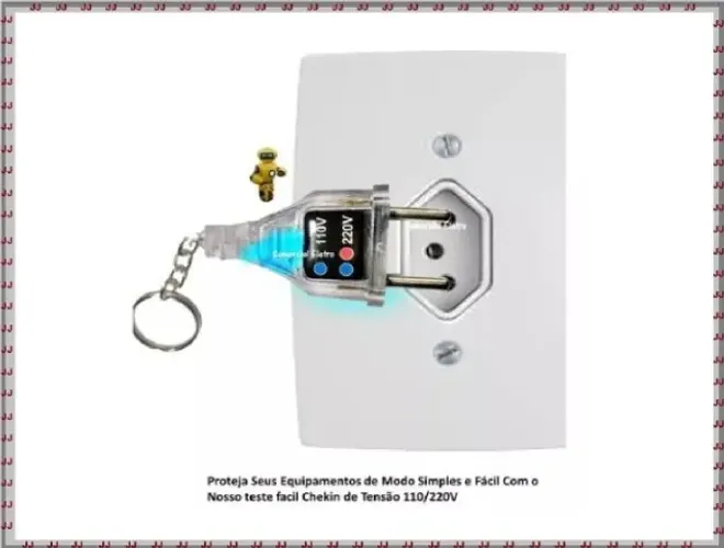 Chaveiro teste - Identificador de voltagem 110 - 220