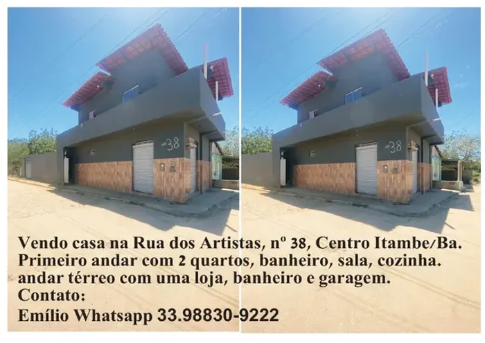 Casa/Loja no centro Itambé-Ba