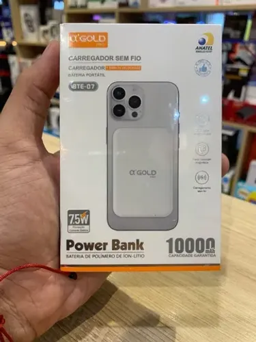 PowerBank Magsafe 10000mAh A'Gold - Novo Lacrado - Parcelamos Sem Juros
