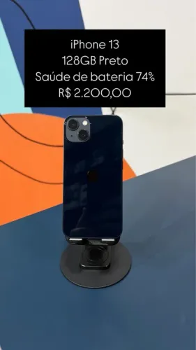  Promoção IPhone 13 128 Gigas Preto Semi Novo 