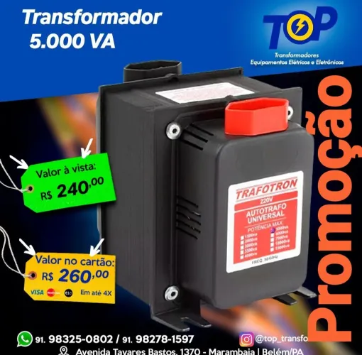 Transformador 5000 va (com garantia de 1 ano)