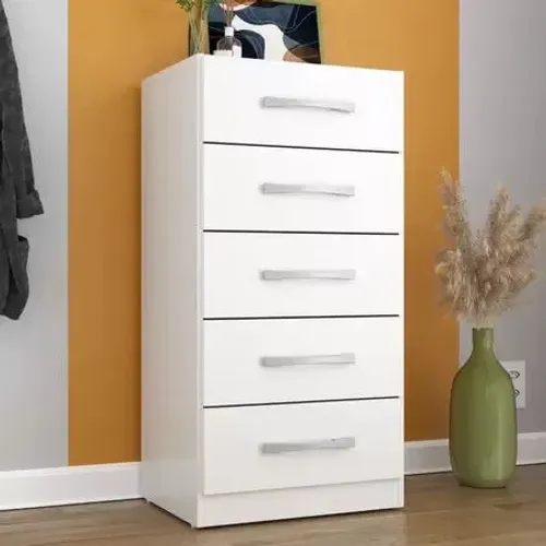 Cômoda Branca 5 Gavetas - Entregamos em 24hs