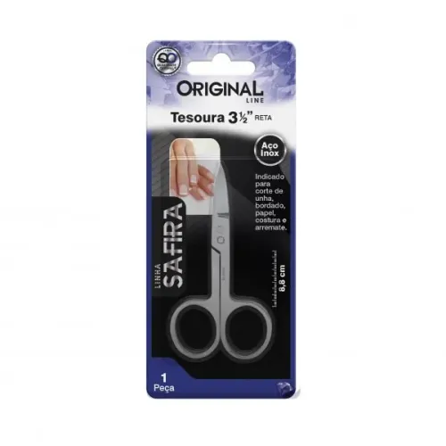 Tesoura Reta Linha Safira Original Sl0694