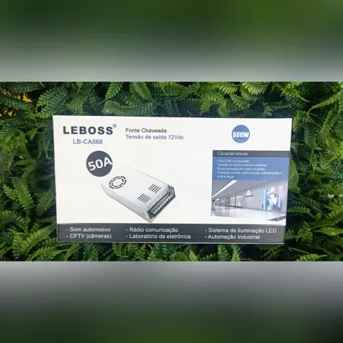 Fonte chaveada Leboss 12v 50A (Honestidade e Qualidade Distribuidora JK Eletrônicos)