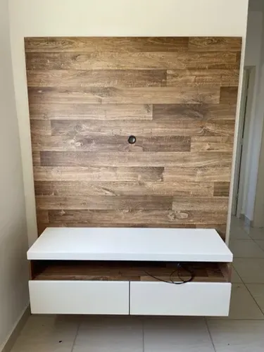 Rack Painel de Parede MDF com 2 gavetas