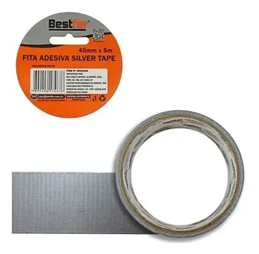 Fita Adesiva Silvertape Multiuso 45mm X 10m Bestfer