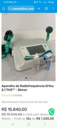 Aparelho de Radiofrequência Orfeu 2.1 TH3** - Skiner