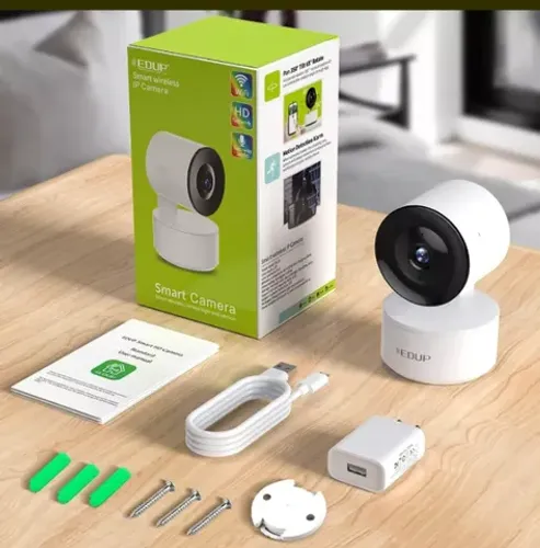 Câmera De Segurança Wifi Hd Robô 360° Detecta Movimentos
