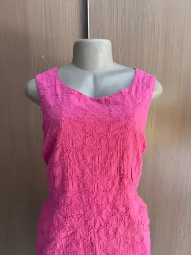 Vestido tecido bordado, novo, tamanho 46