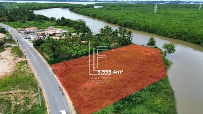 Área composto de 2 amplos terrenos beira rio no Povoado Cadoz, no Coqueiro Seco-AL.