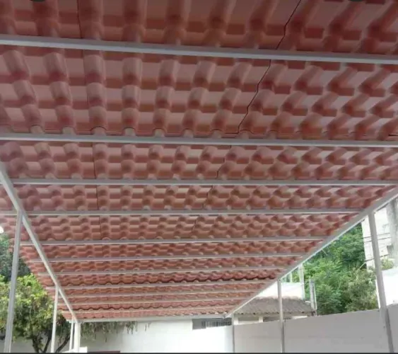 Toldo pra garagem em telha em PVC, em telha galvalume