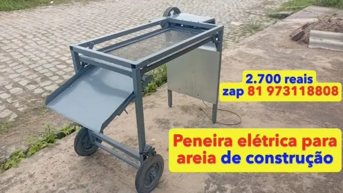 Peneira elétrica para areia