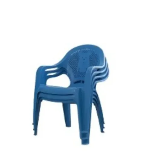 Kit 4 Cadeiras Infantis Antares AZUL - Resistentes e Confortáveis