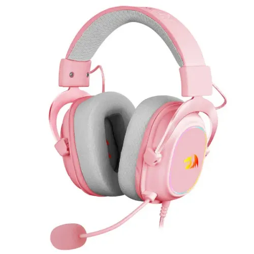 Headset Gamer Redragon Zeus X Pink Led RGB Surround 7.1 USB - WZetta