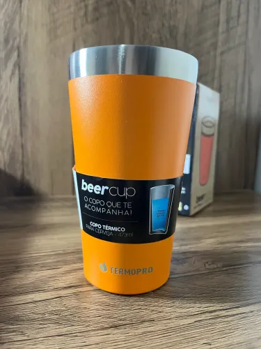 TERMOPRO Copo Térmico para Cerveja 473ml Laranja