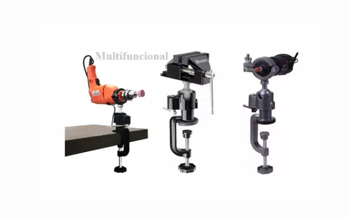 Morsa Mini Torno Bancada Multifuncional Com Suporte Para Furadeira