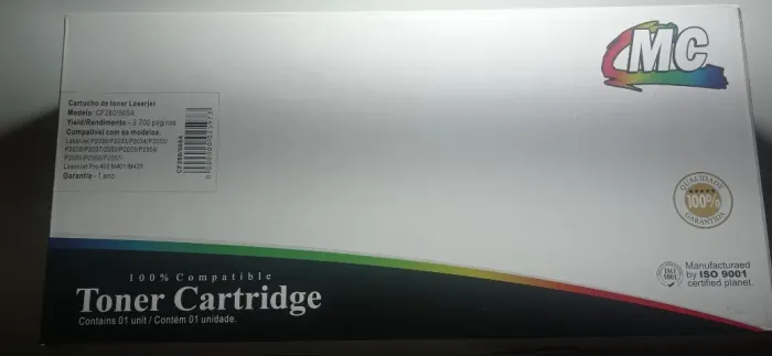 Toner para HP 280 505A compatível. Caixa com 20