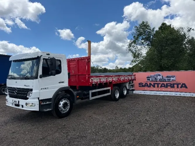 MB Mercedes-Benz 2425 6X2 2011 2012 Caminhão Truck Com Carroceria Carga Seca Revisado