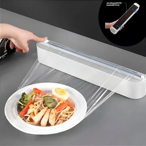 Dispenser Suporte Cortador Para Papel Filme Suspenso Pratico