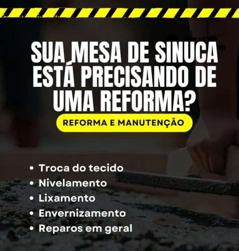 Mesa de Sinuca - Reforma e Manutenção