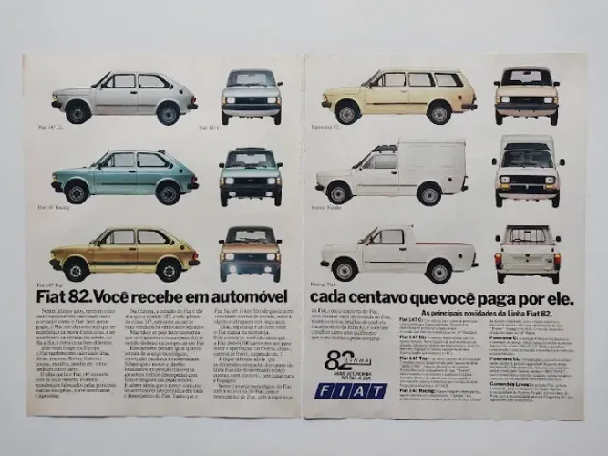 Fiat 147, Pickup, Panorama 1982 - Propaganda original de revista de época