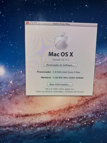 Mac Book Apple - 2012 - Mac OS X Lion 10.7.5