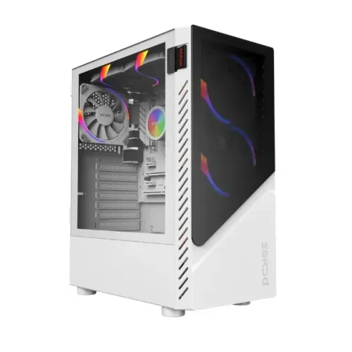 Gabinete Gamer PCYes Set White Ghost, Mid Tower, ATX, Lateral em Vidro Temperado, Branco