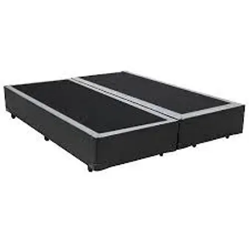 Base Box Queen Bipartido Blindado Cinza - Entrega Rápida!