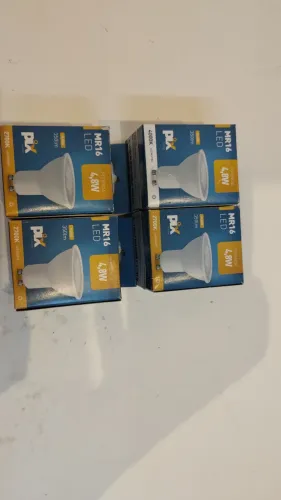 Kit 4 Lâmpadas LED MR16 Dicróicas 4,8W - 350lm