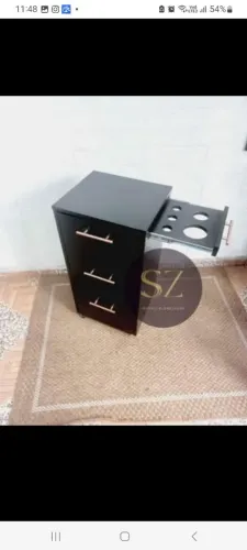 Mesa/Gaveteiro para organização preto