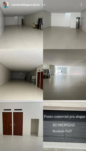 Aluga-se salão no centro de Arapiraca 