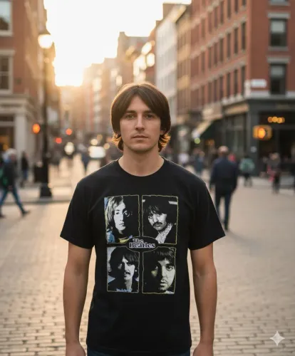 Camiseta em algodão tam M grande novíssima dos Beatles