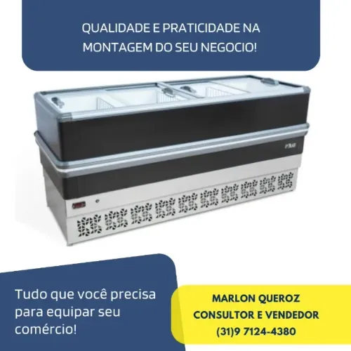 Ilha de Congelados 2M Polar Preta 127-220v