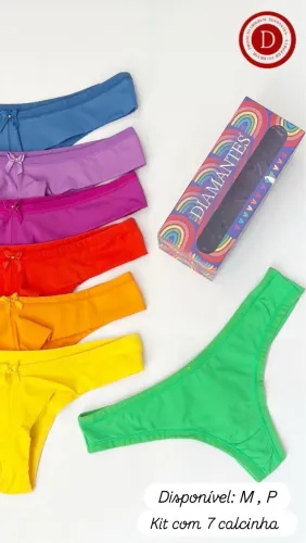 Calcinha fio dental diamantes 