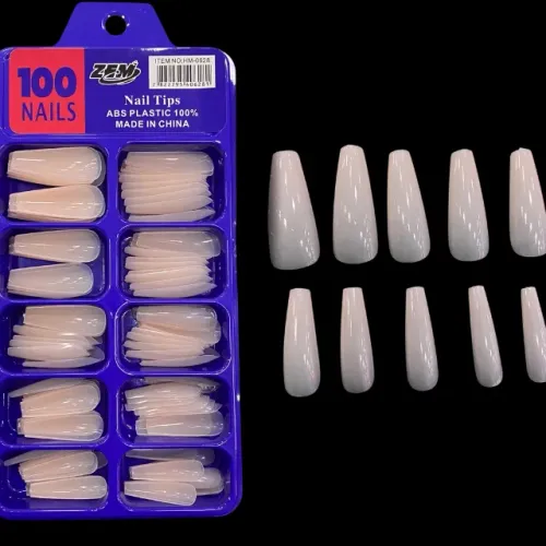 Kit 200 Unhas Tips postiça Bailarina realista várias cores