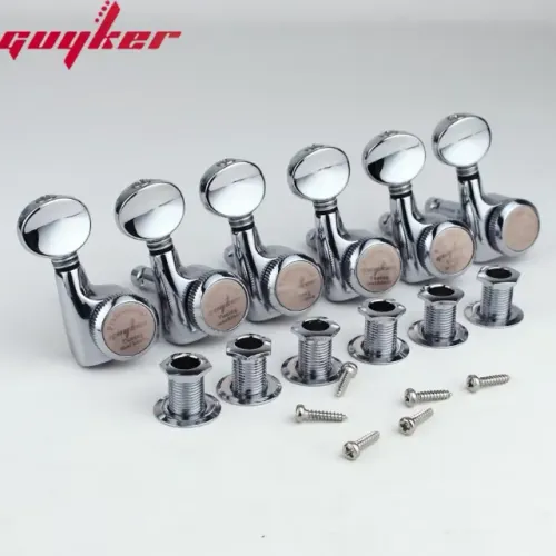 Tarraxas Guyker com trava cromadas para guitarra 6 em linha