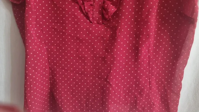 Blusa em organza de poás 44