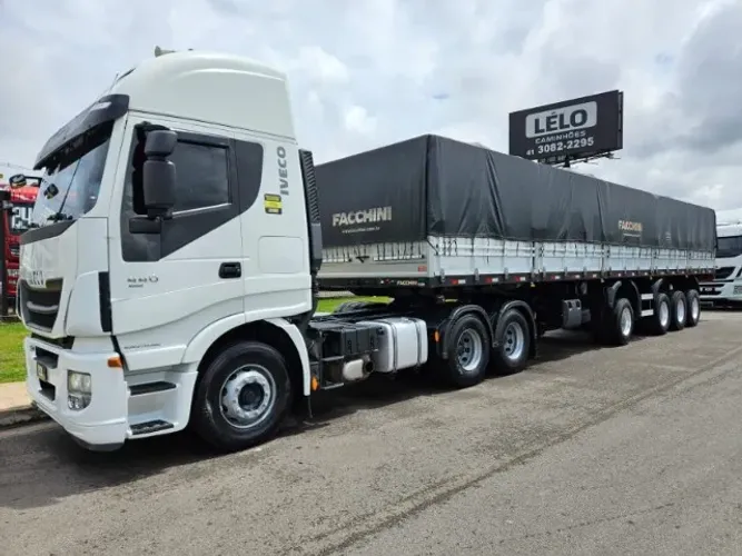 Iveco Hiway 440 6x2 Ano 2017 Aut Teto alto -repasse 4 Eixo Graneleira Facchini Ano 2023
