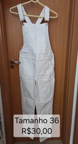Macacão Branco Tamanho 36