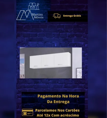 GRANDE PROMOÇÃO* ARMÁRIO AÉREO NOVO ENTREGA GRÁTIS ACEITA CARTÃO