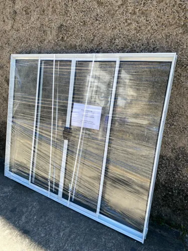 SUPER OFERTA JANELA 4F ALUMÍNIO BRANCO 1.00X1.20